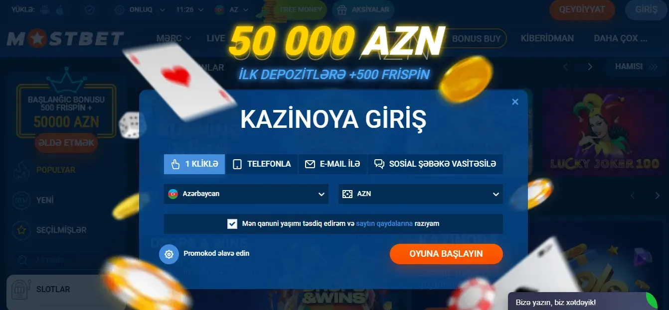 mostbet signup